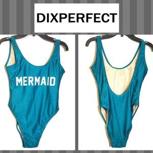Dixperfect Retro Baywatch-Style Mermaid One-piece
